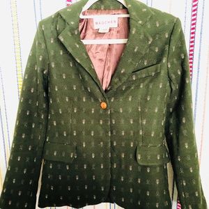 Anthropologie Winter green blazer
